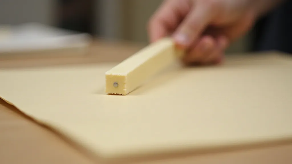 Bone folder smoothing a paper crease