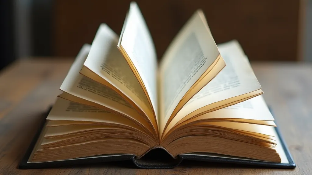 Finished handmade book showing off its paper quality