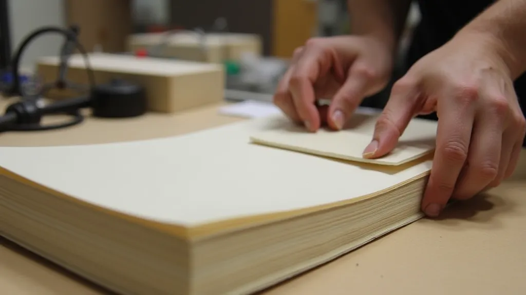 Folding paper with bone folder