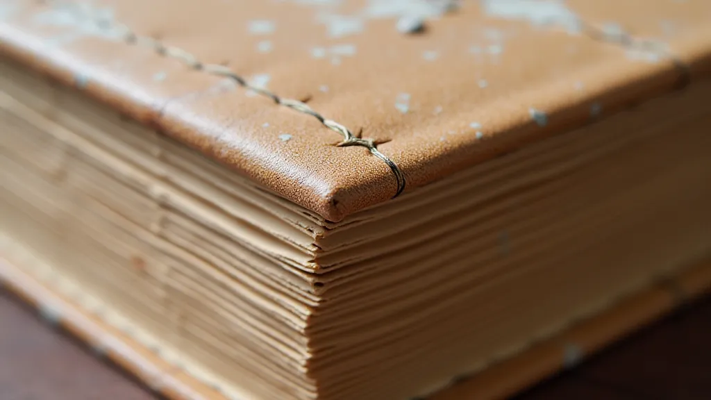 Close-up of a Kerr Stitch Binding